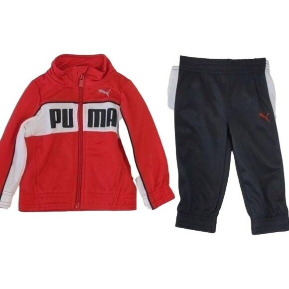 Puma red white & black 2 pc. tract suit 12M(NWT) MSRP$42 - Picture 4 of 13